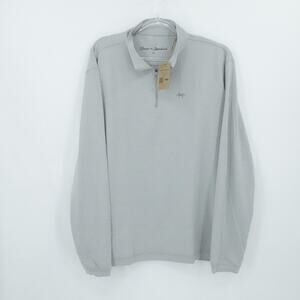 Texas Standard Pullover Men 3XL Gray Quarter Zip Stretch Casual Barbed Wire Logo